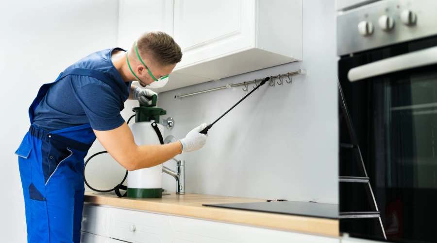 man pest control work Food Facility & Prep Kitchen Pest Control