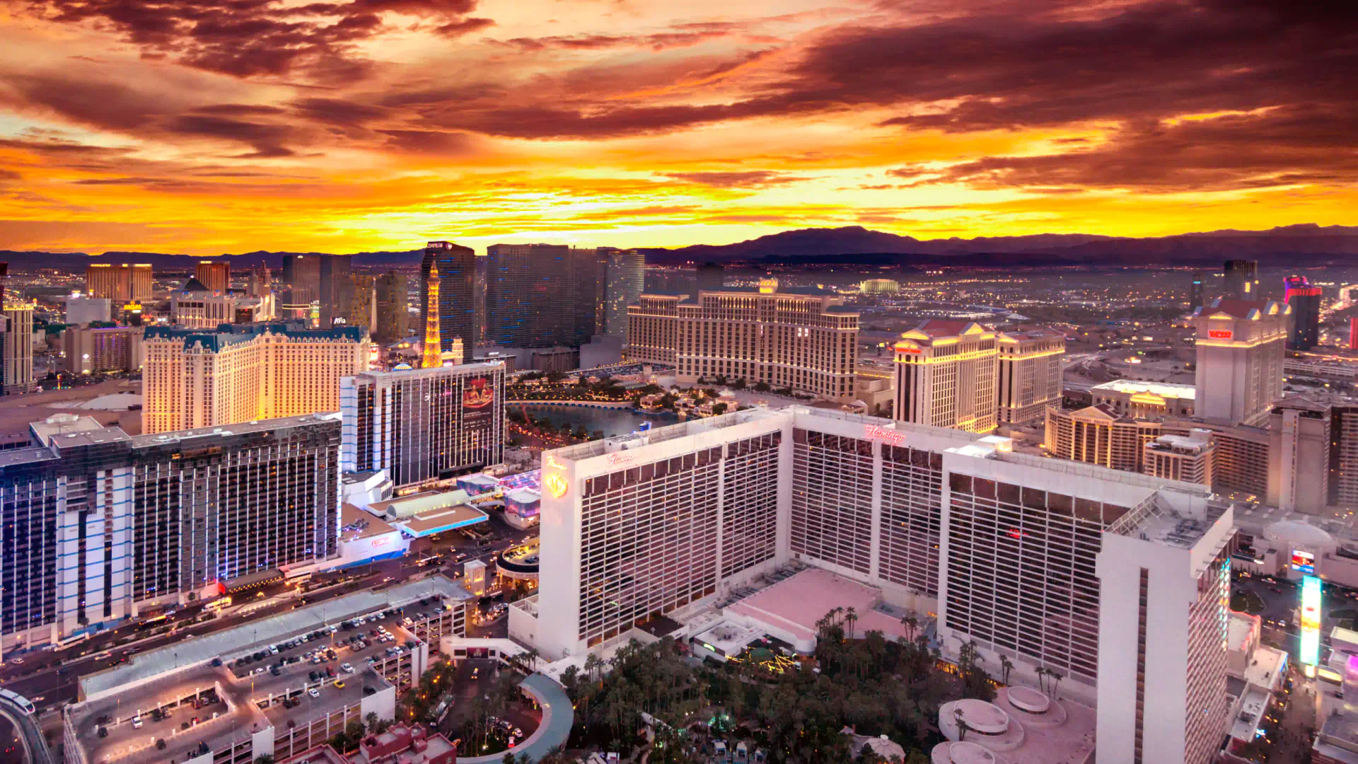 hero las vegas sunset